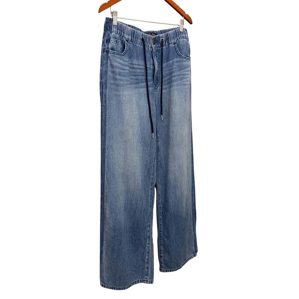 Judy Blue Wilhemina‎ Drawstring Wide Leg Jeans 5/27 Relaxed Baggy Soft Denim - Picture 15 of 16